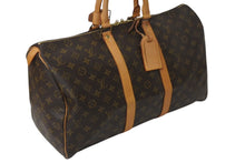 Load image into Gallery viewer, LOUIS VUITTON ルイヴィトン モノグラム キーポル45 ボストンバッグ M41428 ブラウン ゴールド金具 美品 中古 4c071467