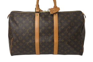 LOUIS VUITTON ルイヴィトン モノグラム キーポル45 ボストンバッグ M41428 ブラウン ゴールド金具 美品 中古 4c071467