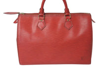 画像をギャラリービューアに読み込む, LOUIS VUITTON ルイヴィトン スピーディ30 ハンドバッグ M43007 エピ レザー レッド ゴールド金具 良品 中古 4c071470