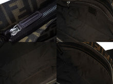 画像をギャラリービューアに読み込む, FENDI フェンディ ズッカ柄 マンマバケット ワンショルダーバッグ コットンキャンバス レザー シルバー金具 美品 中古 4c071474