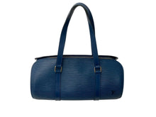 画像をギャラリービューアに読み込む, LOUIS VUITTON ルイヴィトン スフロ ハンドバッグ バレルバッグ 筒型 M52862 エピレザー ブルー ゴールド金具 美品 中古 4c071490