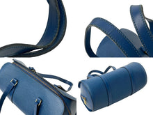 画像をギャラリービューアに読み込む, LOUIS VUITTON ルイヴィトン スフロ ハンドバッグ バレルバッグ 筒型 M52862 エピレザー ブルー ゴールド金具 美品 中古 4c071490