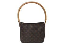 画像をギャラリービューアに読み込む, LOUIS VUITTON ルイヴィトン ルーピングMM ハンドバッグ M51146 モノグラム ゴールド金具 ブラウン 美品 中古 4c071491