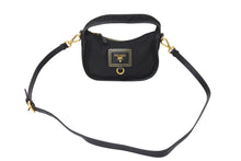 Load image into Gallery viewer, PRADA プラダ ハンドバック TESSUTO ORO 2WAY ショルダーバッグ ナイロン BN1409 ブラック 黒 美品 中古 4c071493