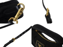 Load image into Gallery viewer, PRADA プラダ ハンドバック TESSUTO ORO 2WAY ショルダーバッグ ナイロン BN1409 ブラック 黒 美品 中古 4c071493