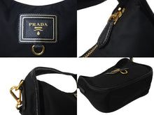 Load image into Gallery viewer, PRADA プラダ ハンドバック TESSUTO ORO 2WAY ショルダーバッグ ナイロン BN1409 ブラック 黒 美品 中古 4c071493