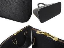 画像をギャラリービューアに読み込む, LOUIS VUITTON ルイヴィトン エピ アルマ PM ハンドバッグ M52142 エピレザー ブラック ゴールド金具 美品 中古 4c071499