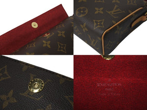 極美品 LOUIS VUITTON ルイヴィトン レシタル ハンドバッグ M51900 モノグラムキャンバス ブラウン 中古 4c071509