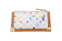 Load image into Gallery viewer, LOUIS VUITTON ルイヴィトン ポシェット クレ コインケース M92655 モノグラム マルチカラー ホワイト 美品 中古 4c071519