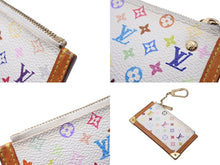 Load image into Gallery viewer, LOUIS VUITTON ルイヴィトン ポシェット クレ コインケース M92655 モノグラム マルチカラー ホワイト 美品 中古 4c071519