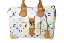 Load image into Gallery viewer, LOUIS VUITTON ルイヴィトン スピーディ30 ハンドバッグ M92643 モノグラム マルチカラー 村上隆 ホワイト 美品 中古 4c071521