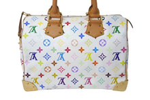 Load image into Gallery viewer, LOUIS VUITTON ルイヴィトン スピーディ30 ハンドバッグ M92643 モノグラム マルチカラー 村上隆 ホワイト 美品 中古 4c071521