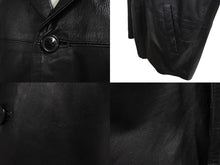 画像をギャラリービューアに読み込む, Brioni ブリオーニ ラムレザー コート 3ボタン ジャケット ブラック 黒 アウター 羊革 美品 中古 4c071527