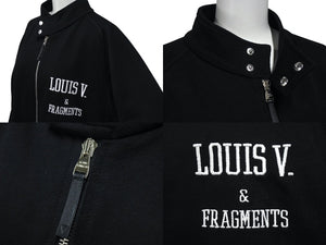 極美品 LOUIS VUITTON × FRAGMENT DESIGN ルイヴィトン フラグメント 17AW エンブロイダリー ブルゾン ブラック ロゴ RM172M JIU HDY31W サイズXXL 中古 4c071531