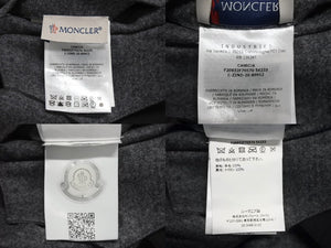 極美品 MONCLER モンクレール 長袖シャツ F20932F70570 サイズ38 リバーシブル グレー ウール ナイロン 20FW 中古 4c071541