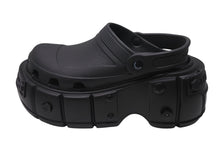 Load image into Gallery viewer, 極美品 BALENCIAGA バレンシアガ ミュール HARDCROCS ハード クロックス ロゴ サンダル 2024SS ブラック サイズ43 中古 4c071543