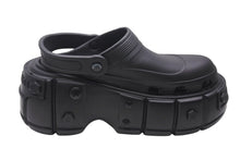 Load image into Gallery viewer, 極美品 BALENCIAGA バレンシアガ ミュール HARDCROCS ハード クロックス ロゴ サンダル 2024SS ブラック サイズ43 中古 4c071543