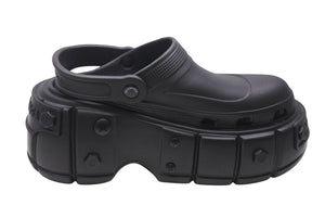 極美品 BALENCIAGA バレンシアガ ミュール HARDCROCS ハード クロックス ロゴ サンダル 2024SS ブラック サイズ43 中古 4c071543