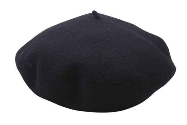 CHANEL Chanel beret hat here mark embroidery black white felt Head circumference approx. 55cm Good condition Used 4c071547