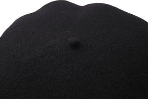 CHANEL Chanel beret hat here mark embroidery black white felt Head circumference approx. 55cm Good condition Used 4c071547