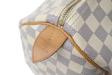 画像をギャラリービューアに読み込む, LOUIS VUITTON ルイヴィトン スピーディ30 ダミエ ハンドバッグアズール N41533 ホワイト ベージュ 中古 4c071562