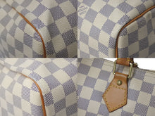 画像をギャラリービューアに読み込む, LOUIS VUITTON ルイヴィトン スピーディ30 ダミエ ハンドバッグアズール N41533 ホワイト ベージュ 中古 4c071562