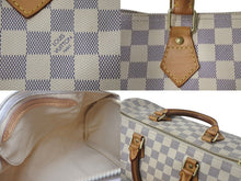 画像をギャラリービューアに読み込む, LOUIS VUITTON ルイヴィトン スピーディ30 ダミエ ハンドバッグアズール N41533 ホワイト ベージュ 中古 4c071562