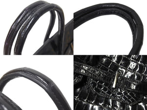 Very good condition HERMES Birkin 35 black Niloticus silver hardware handbag □G stamp used 4c072644