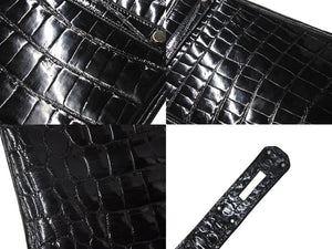 Very good condition HERMES Birkin 35 black Niloticus silver hardware handbag □G stamp used 4c072644