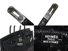 Load image into Gallery viewer, 極美品 HERMES エルメス バーキン35 ブラック ニロティカス シルバー金具 ハンドバッグ □G刻印 中古 4c072644