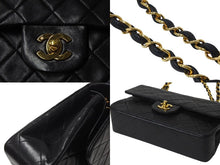 Load image into Gallery viewer, CHANEL シャネル マトラッセ23 Wフラップ チェーン ショルダーバッグ ラムスキン 2番台 ブラック ゴールド金具 美品 中古 4c071593