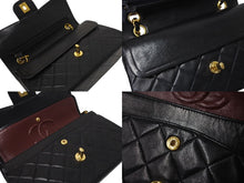 Load image into Gallery viewer, CHANEL シャネル マトラッセ23 Wフラップ チェーン ショルダーバッグ ラムスキン 2番台 ブラック ゴールド金具 美品 中古 4c071593