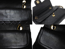 Load image into Gallery viewer, CHANEL シャネル マトラッセ23 Wフラップ チェーン ショルダーバッグ ラムスキン 1番台 ブラック ゴールド金具 美品 中古 4c071594