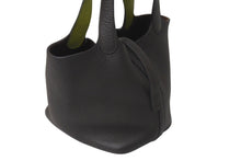 Load image into Gallery viewer, HERMES エルメス ピコタンPM ハンドバッグ トリヨンクレマンス モカ アニスグリーン □I刻印 シルバー金具 美品 中古 4c071597