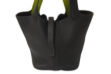 Load image into Gallery viewer, HERMES エルメス ピコタンPM ハンドバッグ トリヨンクレマンス モカ アニスグリーン □I刻印 シルバー金具 美品 中古 4c071597