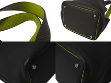 Load image into Gallery viewer, HERMES エルメス ピコタンPM ハンドバッグ トリヨンクレマンス モカ アニスグリーン □I刻印 シルバー金具 美品 中古 4c071597