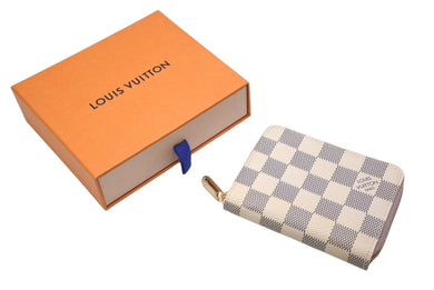 極美品 LOUIS VUITTON ルイヴィトン Damier Azur ダミエ アズール ジッピーコインパース ペールピンク N60229 中古 4c071598