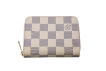 画像をギャラリービューアに読み込む, 極美品 LOUIS VUITTON ルイヴィトン Damier Azur ダミエ アズール ジッピーコインパース ペールピンク N60229 中古 4c071598