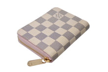 画像をギャラリービューアに読み込む, 極美品 LOUIS VUITTON ルイヴィトン Damier Azur ダミエ アズール ジッピーコインパース ペールピンク N60229 中古 4c071598