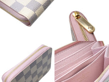 画像をギャラリービューアに読み込む, 極美品 LOUIS VUITTON ルイヴィトン Damier Azur ダミエ アズール ジッピーコインパース ペールピンク N60229 中古 4c071598