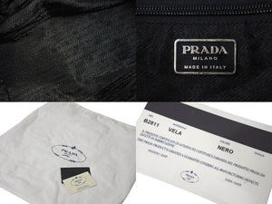 PRADA プラダ リュック デイパック トライアングルロゴ B2811 ナイロン シルバー金具 カーキ 美品 中古 4c071599