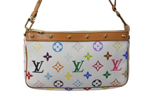 Load image into Gallery viewer, 極美品 LOUIS VUITTON ルイヴィトン モノグラム マルチカラー ポシェット アクセソワール アクセサリーポーチ M92649 村上隆 ホワイト 中古 4c071600