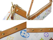 Load image into Gallery viewer, 極美品 LOUIS VUITTON ルイヴィトン モノグラム マルチカラー ポシェット アクセソワール アクセサリーポーチ M92649 村上隆 ホワイト 中古 4c071600