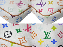 Load image into Gallery viewer, 極美品 LOUIS VUITTON ルイヴィトン モノグラム マルチカラー ポシェット アクセソワール アクセサリーポーチ M92649 村上隆 ホワイト 中古 4c071600