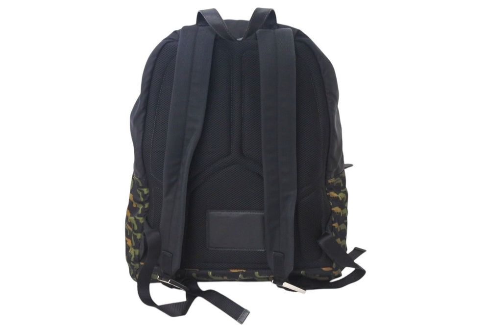 PRADA Prada Pistol Backpack Rucksack Nylon Leather Black Brown Khaki Good Condition Used 4c071602