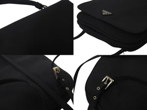 PRADA プラダ MINI NYLON BACK PACK ミニナイロン バックパック レディース ブラック 美品 中古 4c071603