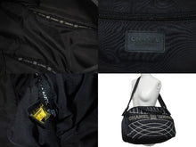 画像をギャラリービューアに読み込む, CHANEL シャネル スポーツライン ショルダーバッグ 10番台 2WAY ココマーク ステッチ ナイロン ブラック ホワイト 美品 中古 4c071606