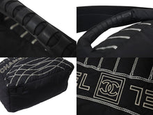画像をギャラリービューアに読み込む, CHANEL シャネル スポーツライン ショルダーバッグ 10番台 2WAY ココマーク ステッチ ナイロン ブラック ホワイト 美品 中古 4c071606