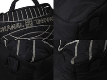 画像をギャラリービューアに読み込む, CHANEL シャネル スポーツライン ショルダーバッグ 10番台 2WAY ココマーク ステッチ ナイロン ブラック ホワイト 美品 中古 4c071606