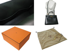 Load image into Gallery viewer, 極美品 HERMES エルメス ケリー32 外縫い グリーン □D刻印 カーフスキン ゴールド金具 ハンドバッグ 2WAY 中古 4c071607
